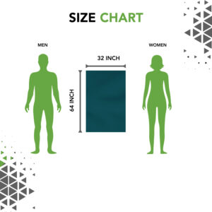 GrihaLakshmi Ultrasoft 600gsm Bamboo Feel Multipurpose Quick Dry Sand Free Lightweight Large Towel for Beach, Pool spa, Yoga, Camping- Pack of 1 - 32 x 64 inches (Ocean Green) - Image 2