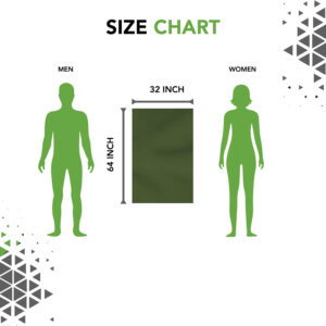 GrihaLakshmi Ultrasoft 600gsm Bamboo Feel Multipurpose Quick Dry Large Towel for Beach, Pool spa, Yoga, Camping- Pack of 1- 32 x 64 inches (Army Green) - Image 3