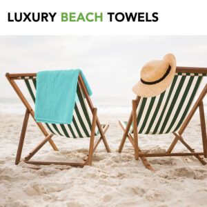 GrihaLakshmi Ultrasoft 600gsm Bamboo Feel Multipurpose Quick Dry Sand Free Lightweight Large Towel for Beach, Pool spa, Yoga, Camping- Pack of 1 - 32 x 64 inches (Turquoise) - Image 3