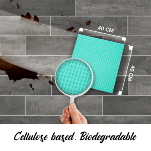 GrihaLakshmi Large Kitchen Sponge Wipes for Cleaning Counter Pack of 5 - 7x7 inches (Newly Upgraded) Ultra Durable Sponge Wipes for Kitchen, Super Absorbent, Reusable Drying Dishes - Image 3