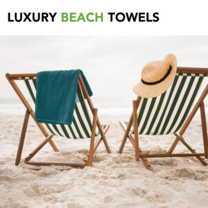 GrihaLakshmi Ultrasoft 600gsm Bamboo Feel Multipurpose Quick Dry Sand Free Lightweight Large Towel for Beach, Pool spa, Yoga, Camping- Pack of 1 - 32 x 64 inches (Ocean Green) - Image 3