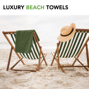 GrihaLakshmi Ultrasoft 600gsm Bamboo Feel Multipurpose Quick Dry Large Towel for Beach, Pool spa, Yoga, Camping- Pack of 1- 32 x 64 inches (Army Green) - Image 4