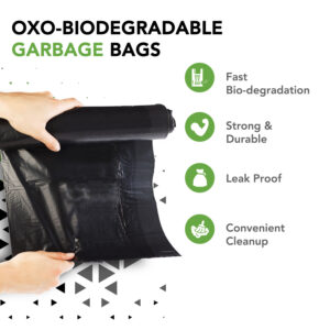 Grihalakshmi OXO-Biodegradable XL Garbage Bags - Pack of 4 Rolls (10 Bags/roll). Disposable Dustbin Bag Suitable For Flats/ Apartments / Offices - Image 3