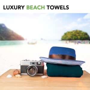 GrihaLakshmi Ultrasoft 600gsm Bamboo Feel Multipurpose Quick Dry Sand Free Lightweight Large Towel for Beach, Pool spa, Yoga, Camping- Pack of 1 - 32 x 64 inches (Ocean Green) - Image 4