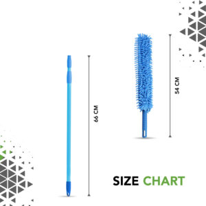 GrihaLakshmi Resizable Microfibre Ceiling Fan Duster - Flexible Multipurpose Cleaning with Long Handle, Washable for Home, Kitchen, Car, Office Cleaning - Image 4