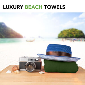 GrihaLakshmi Ultrasoft 600gsm Bamboo Feel Multipurpose Quick Dry Large Towel for Beach, Pool spa, Yoga, Camping- Pack of 1- 32 x 64 inches (Army Green) - Image 5