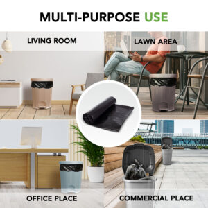 Grihalakshmi OXO-Biodegradable XL Garbage Bags - Pack of 4 Rolls (10 Bags/roll). Disposable Dustbin Bag Suitable For Flats/ Apartments / Offices - Image 4