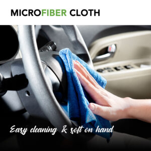 GrihaLakshmi Microfiber Highly Absorbent lint-Free Extra Thick Cleaning Cloths Multi-Purpose for Kitchen, Car, Window- Pack of 5, 40x40 cm, 340GSM Multi-Colour - Image 4