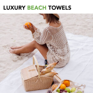 GrihaLakshmi Ultrasoft 600gsm Bamboo Feel Multipurpose Quick Dry Sand Free Lightweight Large Towel for Beach, Pool spa, Yoga, Camping- Pack of 1 - 32 x 64 inches (Ocean Green) - Image 5