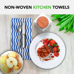 GrihaLakshmi Non woven Reusable and Washable Kitchen Wipes/ Kitchen Towel Roll - Pack of 2 - 80 Pulls Per Roll, Handy Kitchen Wipes/ Cleaning Cloth - 8x8 inches - Image 5