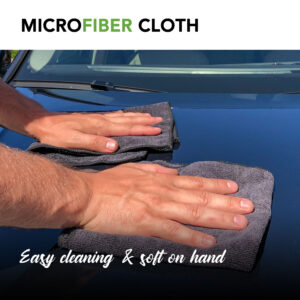 GrihaLakshmi Microfiber Highly Absorbent lint-Free Extra Thick Cleaning Cloths Multi-Purpose for Kitchen, Car, Window- Pack of 5, 40x40 cm, 340GSM Multi-Colour - Image 5