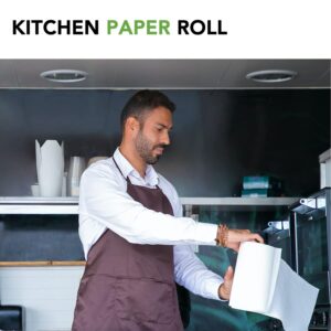 GrihaLakshmi 4Ply Kitchen Tissue/Towel Paper Rolls 60 Pulls | Pack of 3 Rolls Multipurpose Eco-Friendly Super Absorbent Single Wipes 8x4inches (3) - Image 4